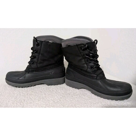 Sperry Rainboots Harbor Boot Kids Boys Waterproof Sz 13 Pull On Black Duck - Picture 3 of 9